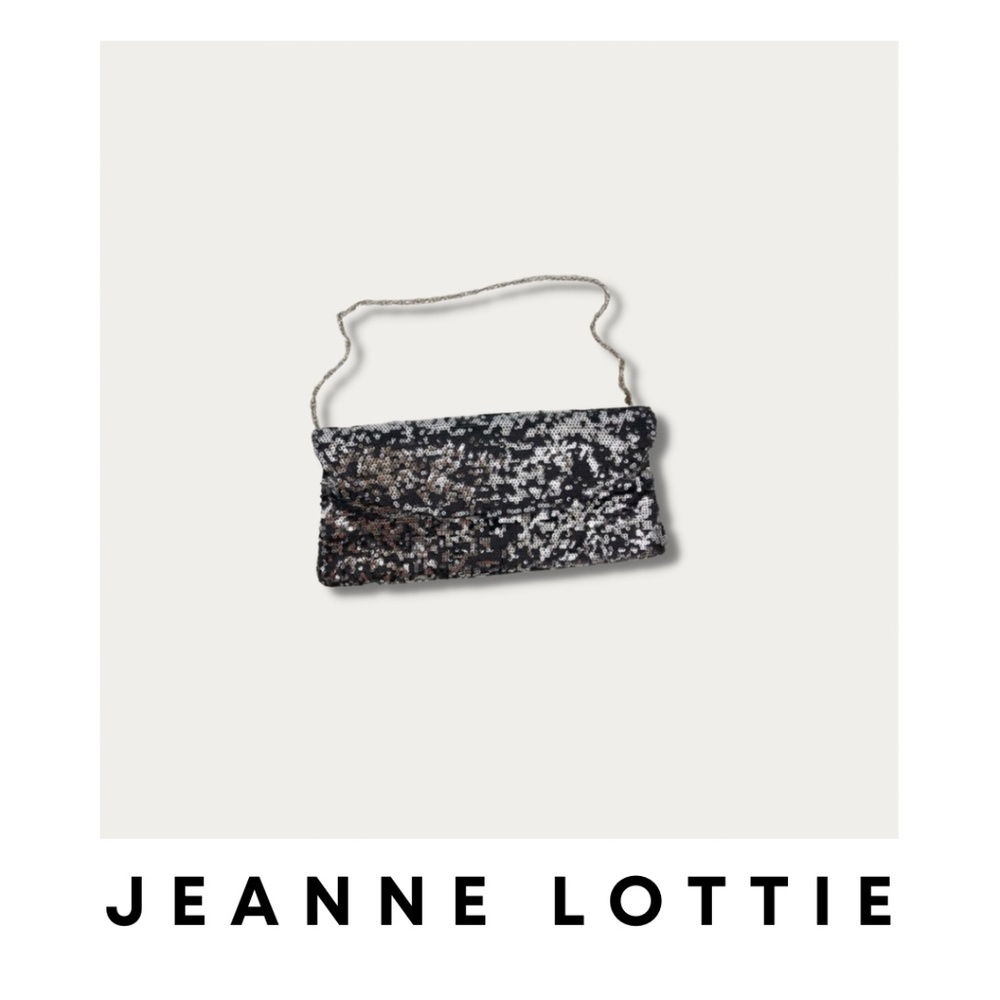 Jeanne Lottie Sequin Clutch With Chain Strap